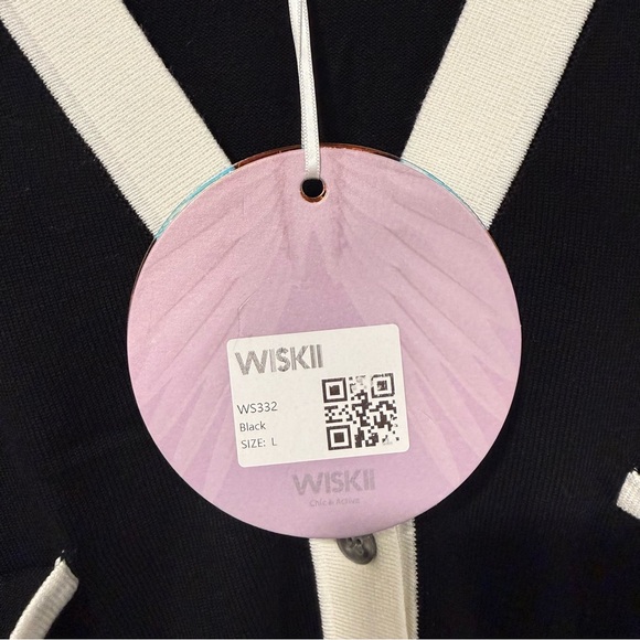 WISKII Sleek V-Neck Polo Playsuit in Black L - Picture 4 of 6